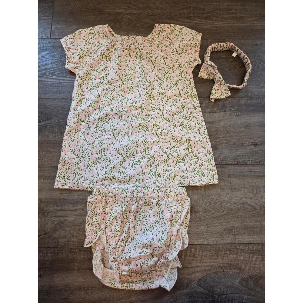 Boutique baby girl floral dress set 18-24‎ mos